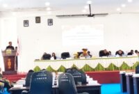 Bupati Malaka Stefanus Bria Seran sampaikan capaian PAD dalam sidang paripurna DPRD/dok pribadi/Timornesia
