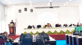 Bupati Malaka Stefanus Bria Seran sampaikan capaian PAD dalam sidang paripurna DPRD/dok pribadi/Timornesia 