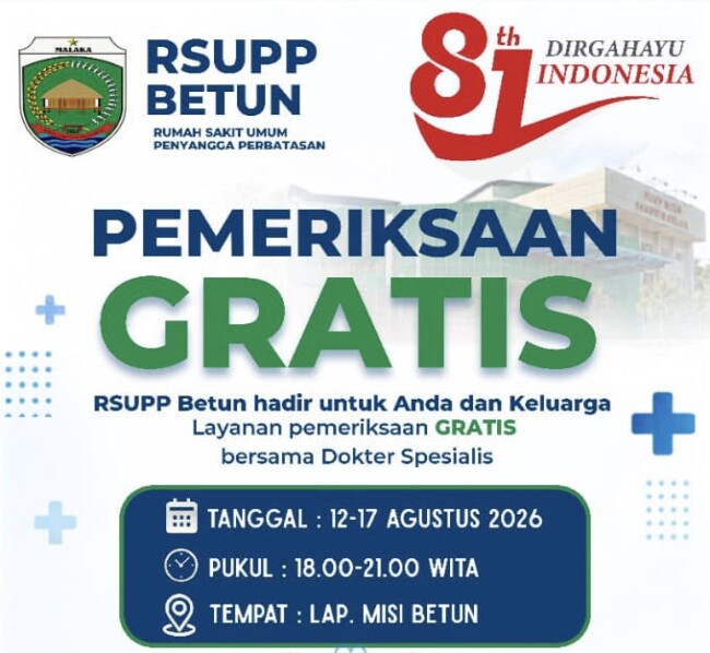RSUPP Betun gelar pemeriksaan kesehatan gratis bagi masyarakat/dok images/Timornesia 