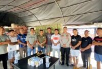 Kapolres Malaka bersama perkumpulan Pengusaha Malaka di Posko Polres Malaka Peduli Flores/dok tangkapan layar/Polres Malaka/Timornesia