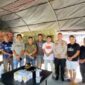 Kapolres Malaka bersama perkumpulan Pengusaha Malaka di Posko Polres Malaka Peduli Flores/dok tangkapan layar/Polres Malaka/Timornesia 