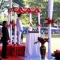 Bupati Malaka Stefanus Bria Seran bertindak sebagai Inspektur upacara saat pengibaran Bendera Merah Putih/dok istimewa/Yerry Diskominfo/Timornesia 