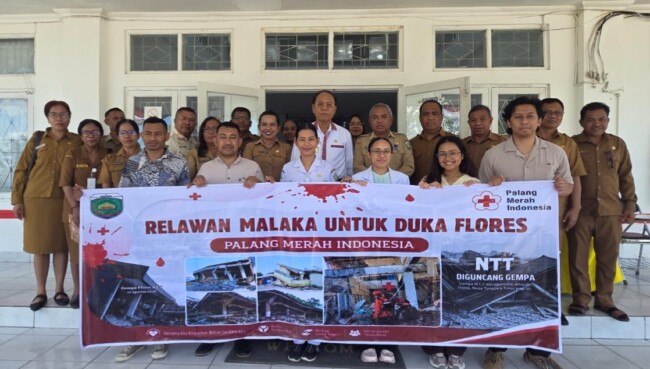 Bupati Malaka lepas relawan kemanusiaan ke Flores/dok istimewa/Timornesia 
