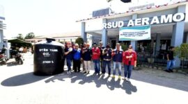 PMI Kabupaten Malaka sumbang fiber air untuk RSUD Aeramo Nagekeo/dok istimewa/Timornesia 