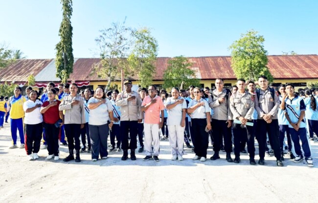 Polres Malaka Kenalkan Program Bimlat kepada Siswa SMAN Harekakae, Dorong Generasi Muda Siapkan Diri Jadi Anggota Polri/dok pribadi/humas polres Malaka/Timornesia 
