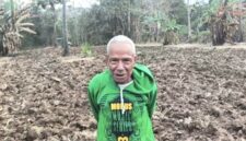 Warga dusun Mesit, Desa Kusa, Kecamatan Malaka Timur, Ignasius Luan memberikan apresiasi kepada Pemerintah Kabupaten Malaka karena program pacul tanah gratis kepada masyarakat/ist/Timornesia
