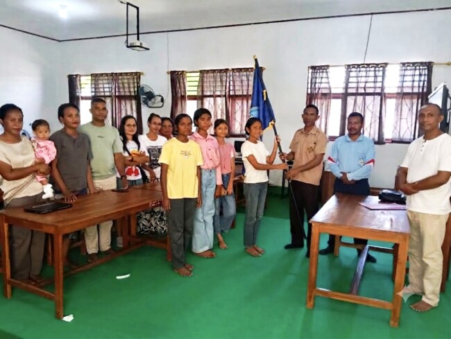 SMP Katolik Sulama Kada melepas empat siswi terbaik untuk mengikuti ajang Festival Sains Nasional tingkat Provinsi Nusa Tenggara Timur/ist/ml/Timornesia 