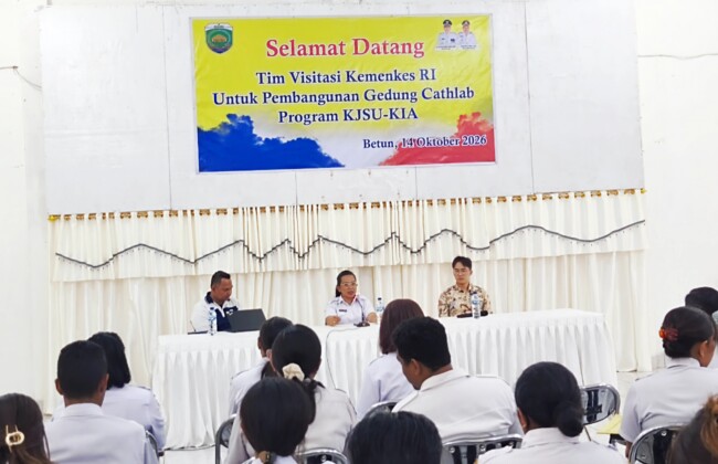 Kunjungan tim visitasi Kemenkes RI untuk pembangunan gedung Cathlab program KJSU-KIA/ist/Timornesia 